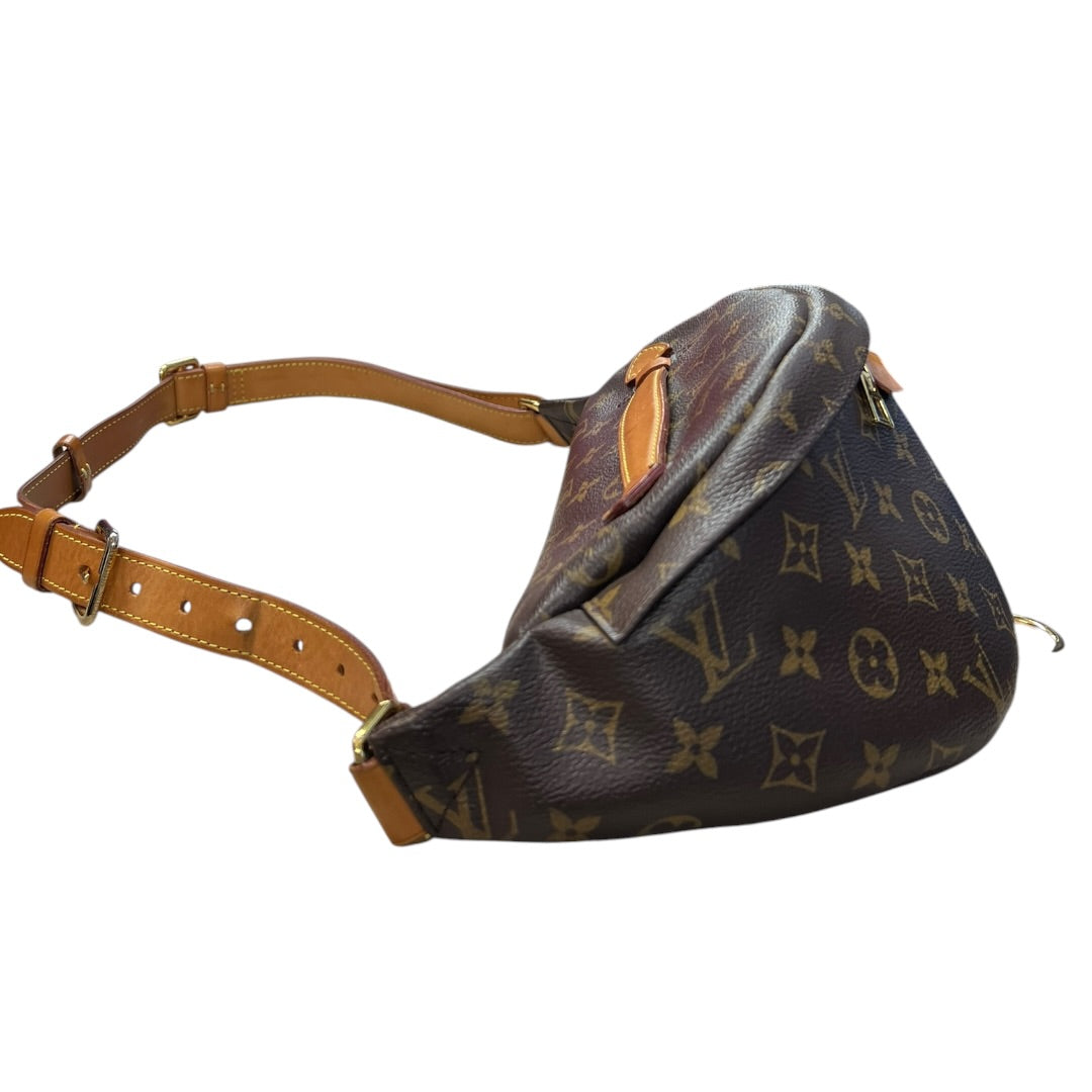 LOUIS VUITTON Monogram Coated Canvas Bumbag Belt Bag Brown Gold Hardware LO2075