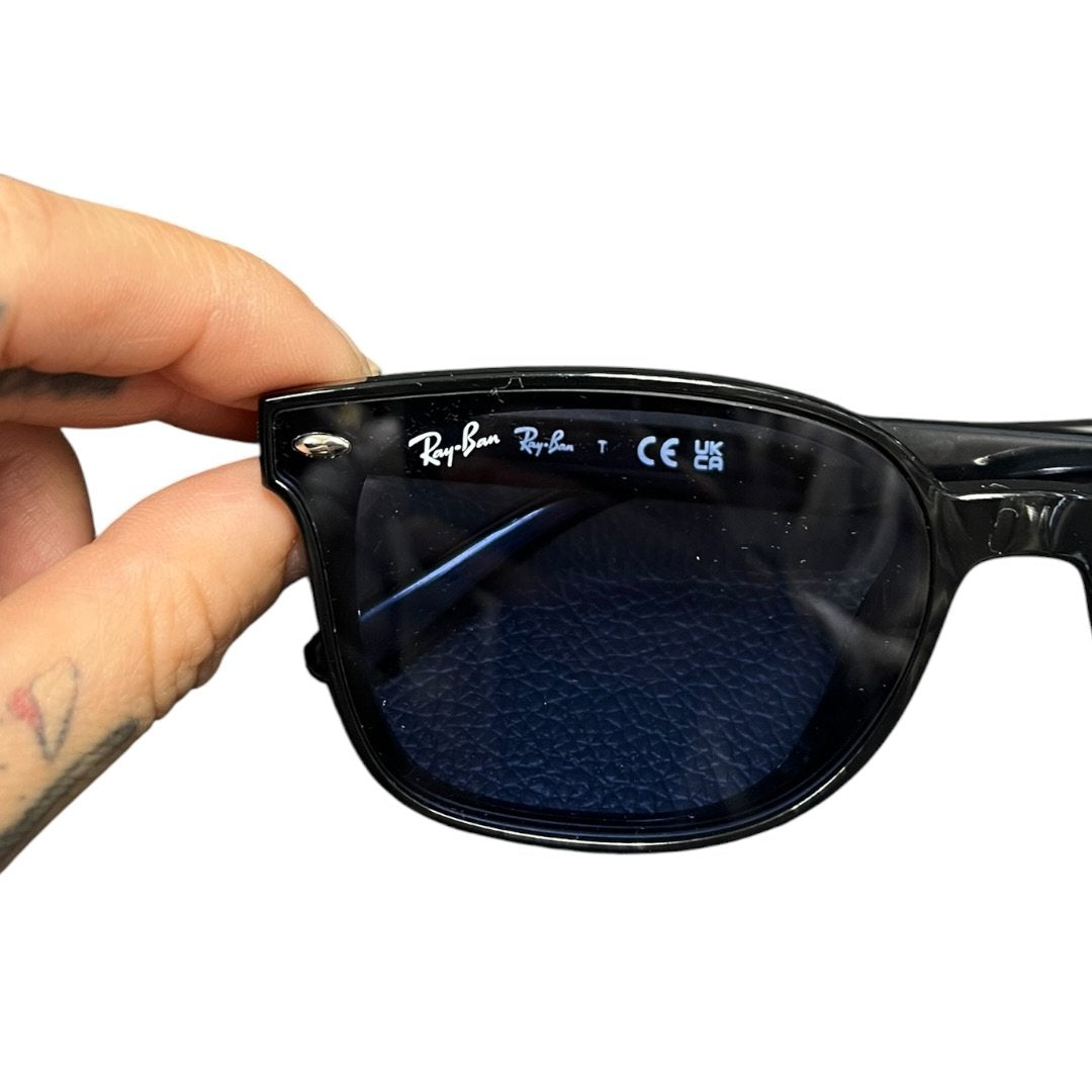 RAY-BAN Acetate RB 4461D Black frame, Dark Blue lenses Silver-tone Hardware Ra8