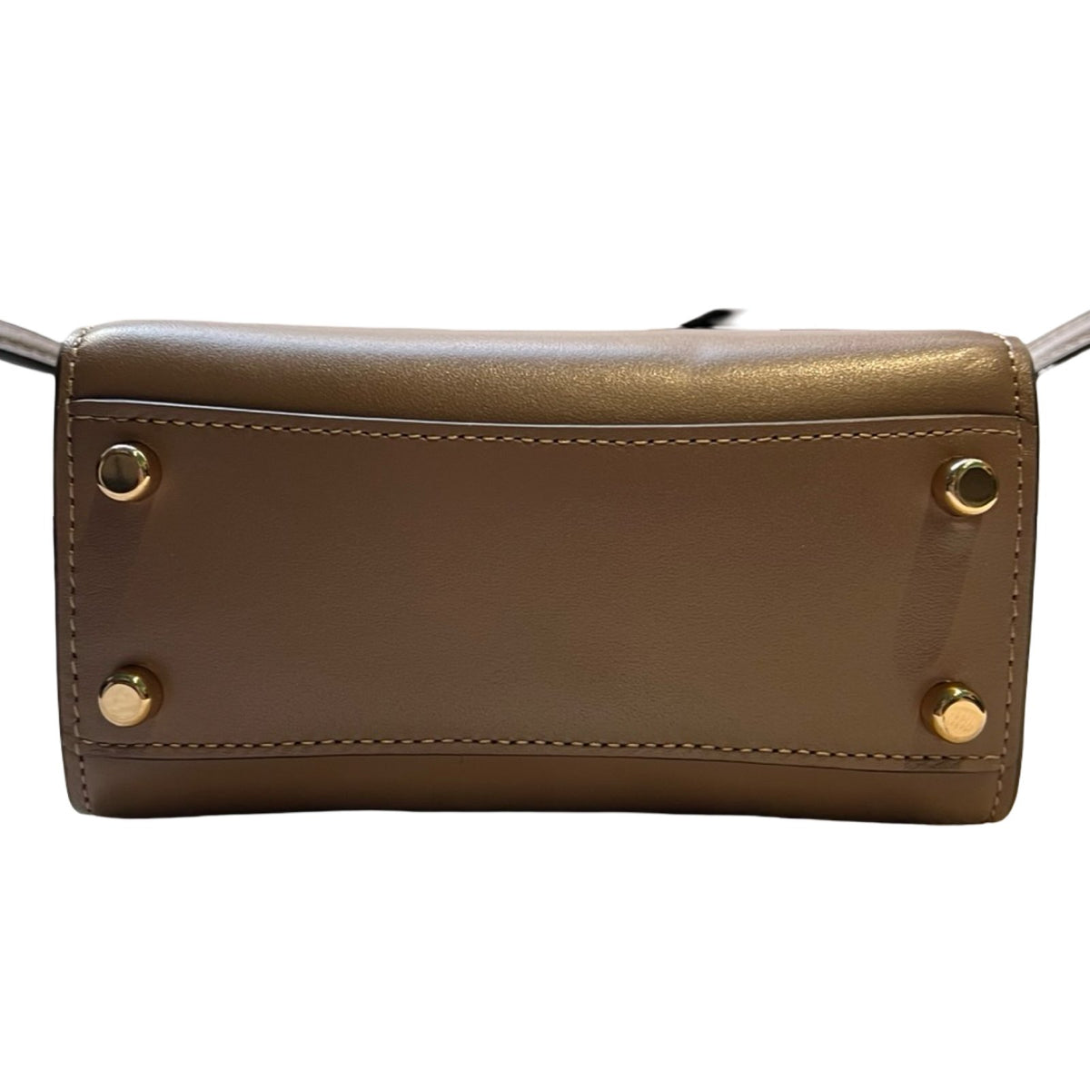 COACH Leather Mini Carryall Handbag Brown Gold Hardware Co88