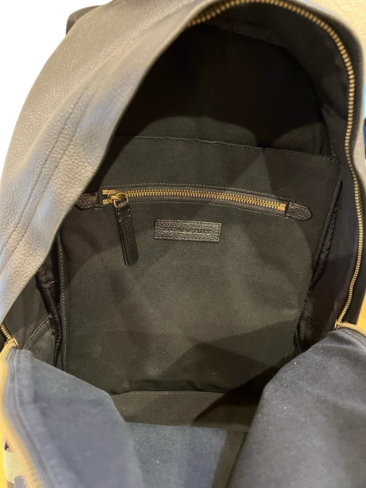 BURBERRY Leather, Canvas Backpack Backpack Black, Brown, Red, Beige Gold Hardware BU1233