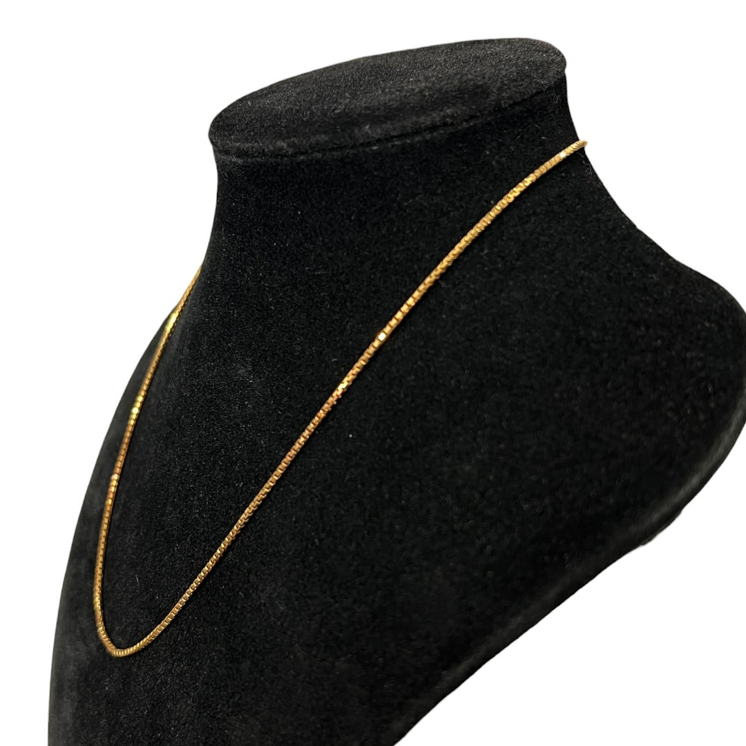 UNBRANDED Accessory K18 Gold Necklace Gold Gold-tone Metal je71
