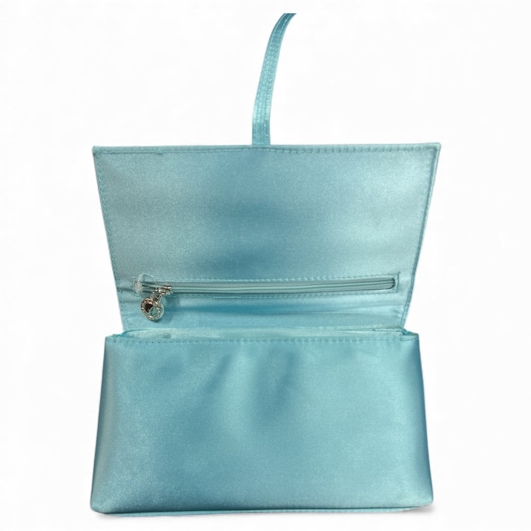 BVLGARI Aqua Blue Clutch Bag or Vanity Bag BV47
