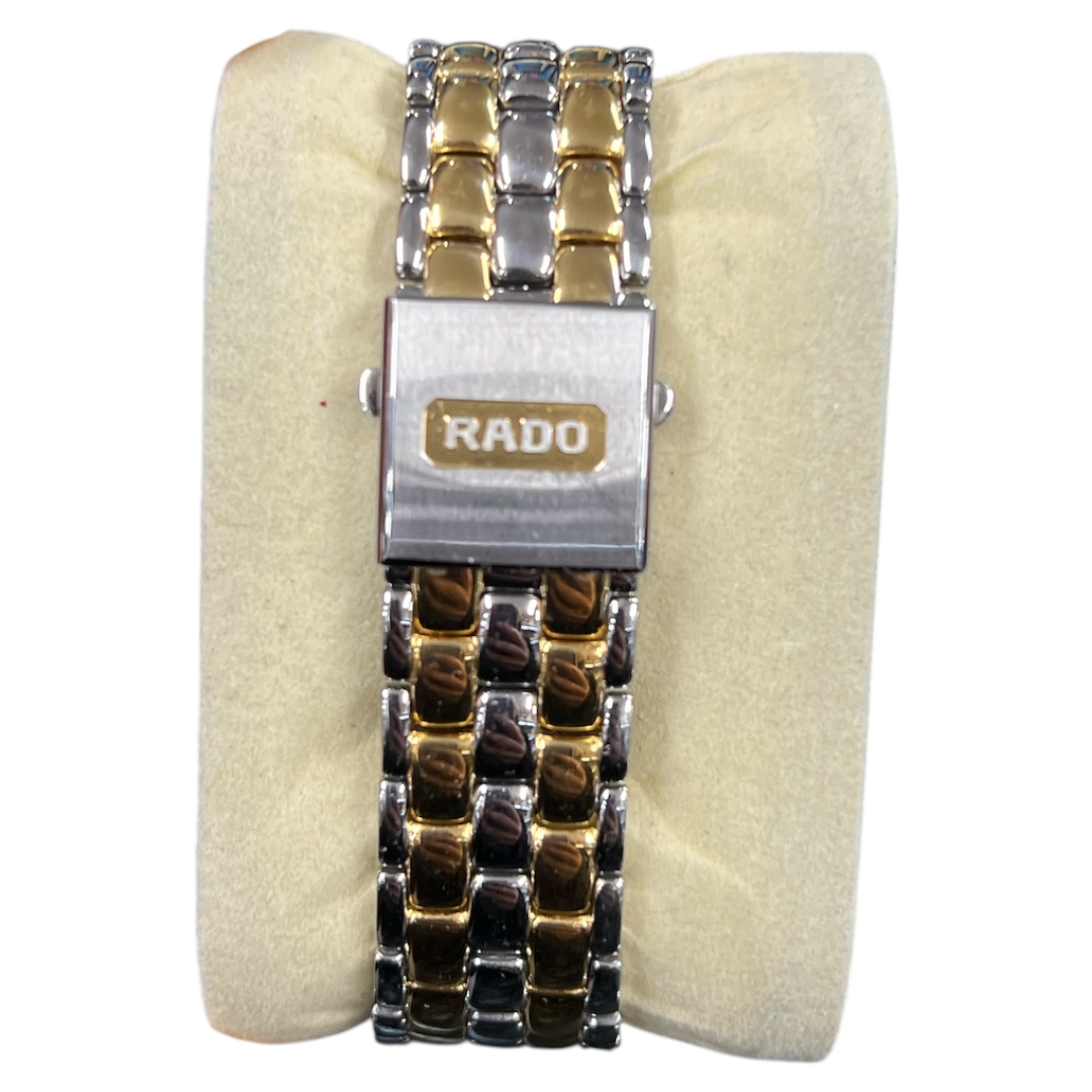 RADO Florence 160.3653.4 Square Stainless Steel Gold Plated Quartz Watch ER110