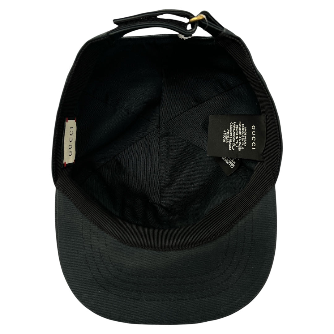 GUCCI Logo Baseball Cap Black Fall Winter 2019 Adjustable Gu542