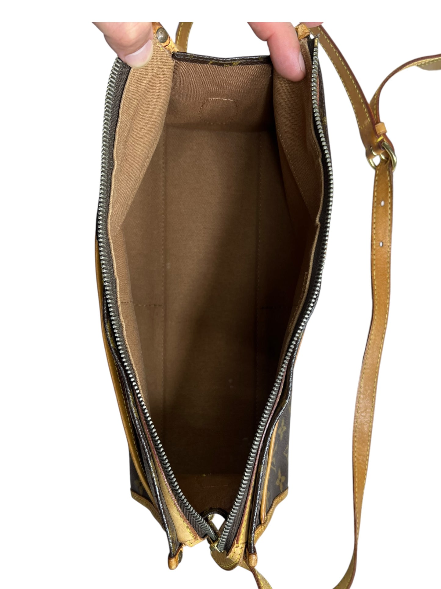 LOUIS VUITTON Monogram Popincourt Long Shoulder Bag Brown Canvas LO2269