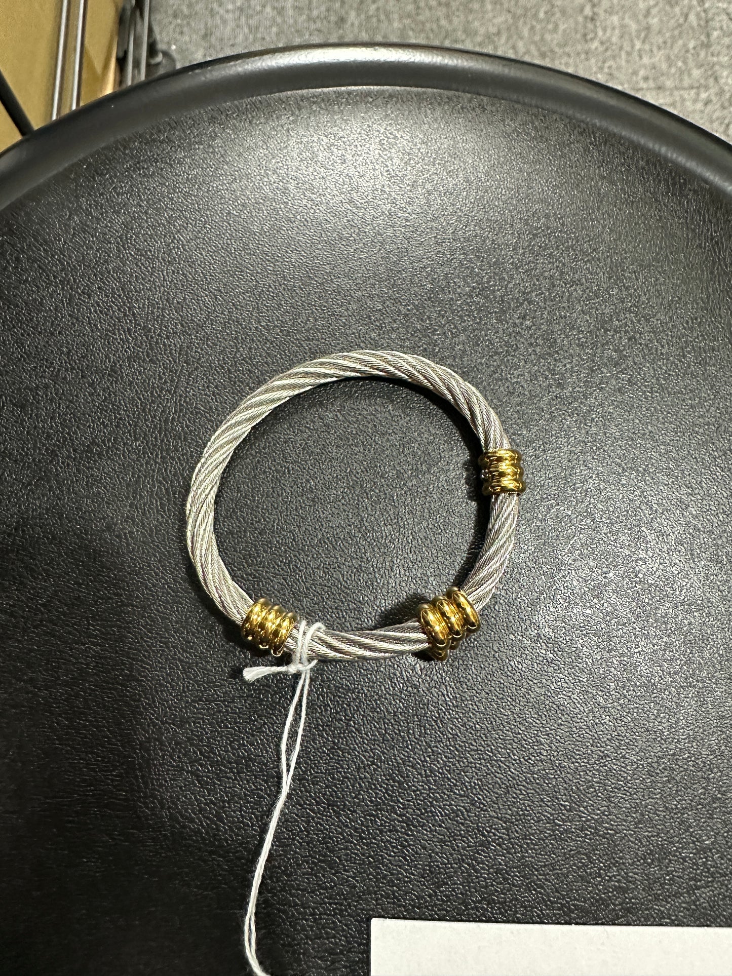 Philippe Charriol Two-Tone Twisted Wire Cable Ladies Bangle Bracelet - ER22