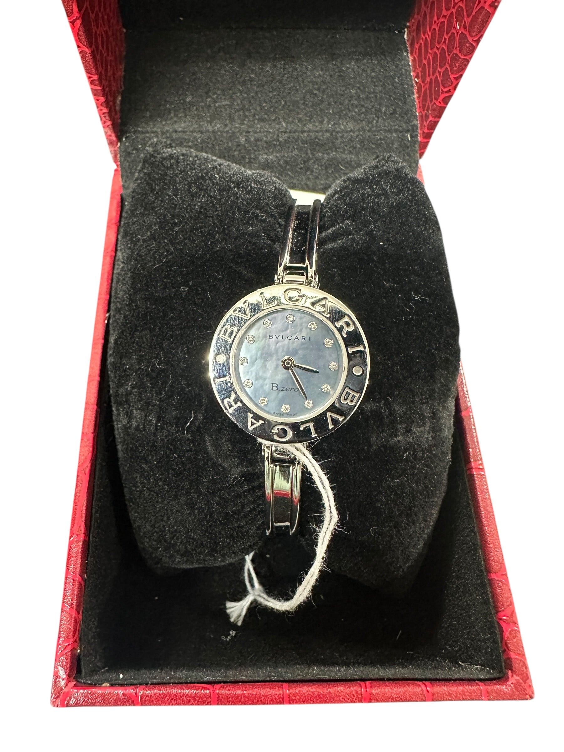 BVLGARI B.zero1 Shell Dial with 12P Diamonds Bangle Watch ER70 – T