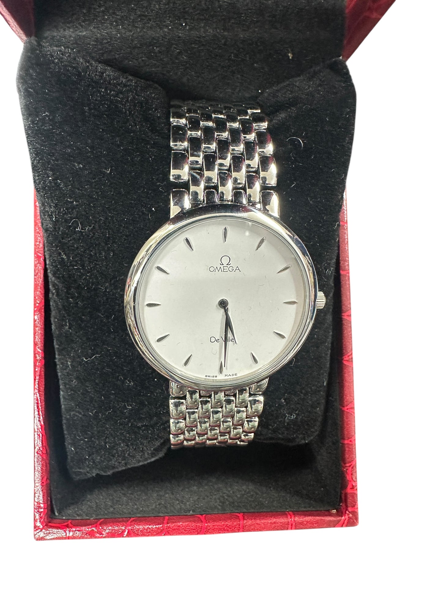 OMEGA De Ville Prestige Quartz Silver Dial Stainless Steel Watch - ER54