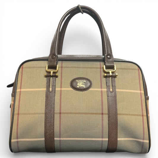 Burberry Check Pattern Boston Bag BU987