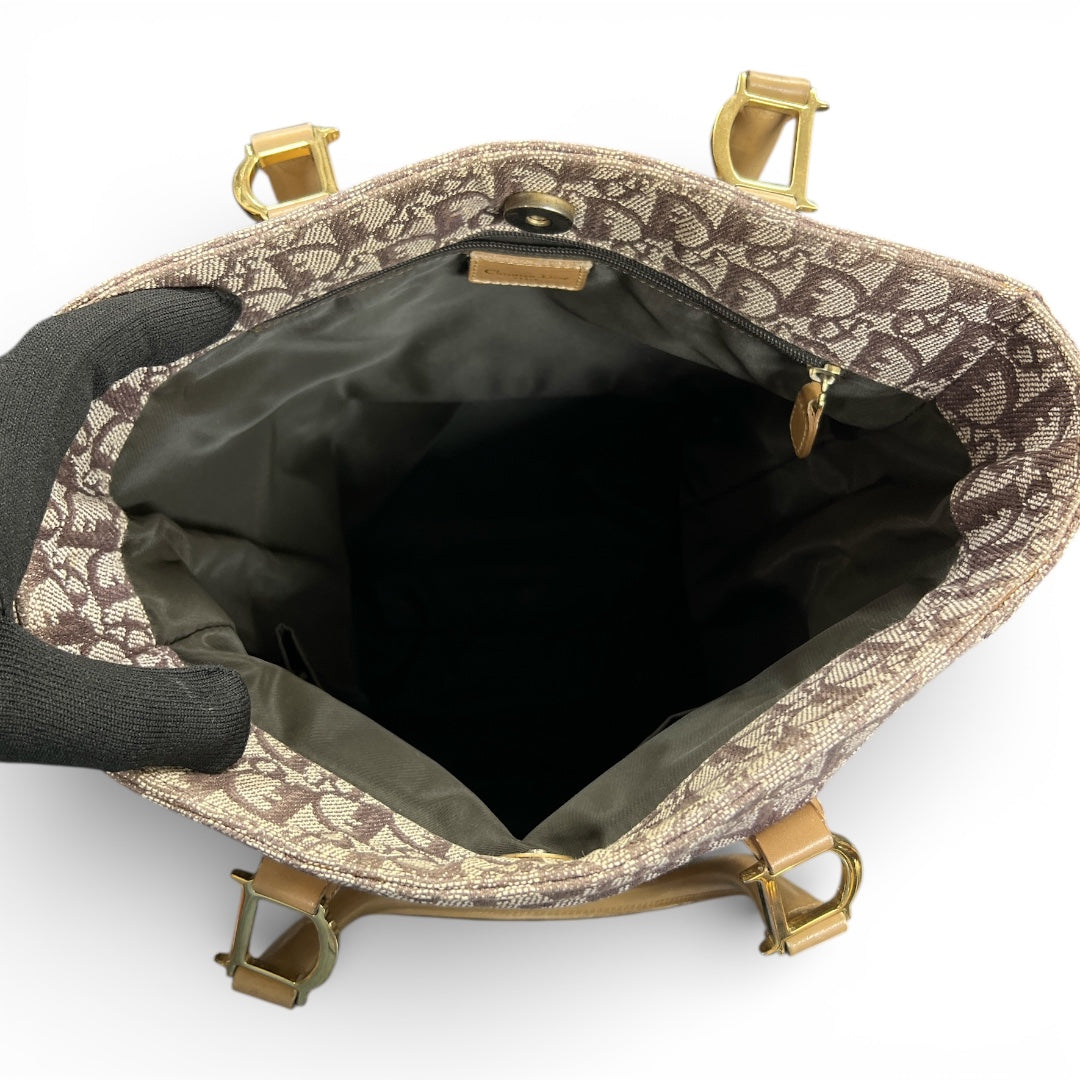 Christian Dior Logo Tote Bag Beige/Brown Ch1690