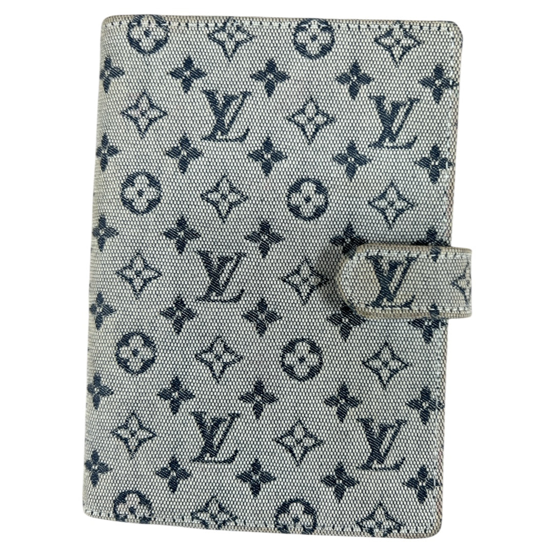 Louis Vuitton Monogram Mini Canvas Agenda PM 6-Ring Planner Cover Navy - LO2183
