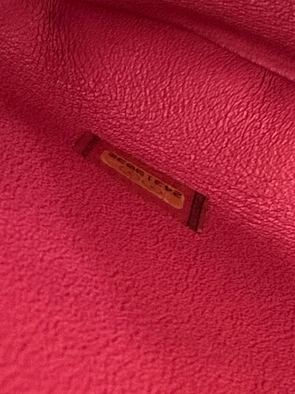 Chanel Chevron Top Handle Flap Bag Leather Pink -CH1936