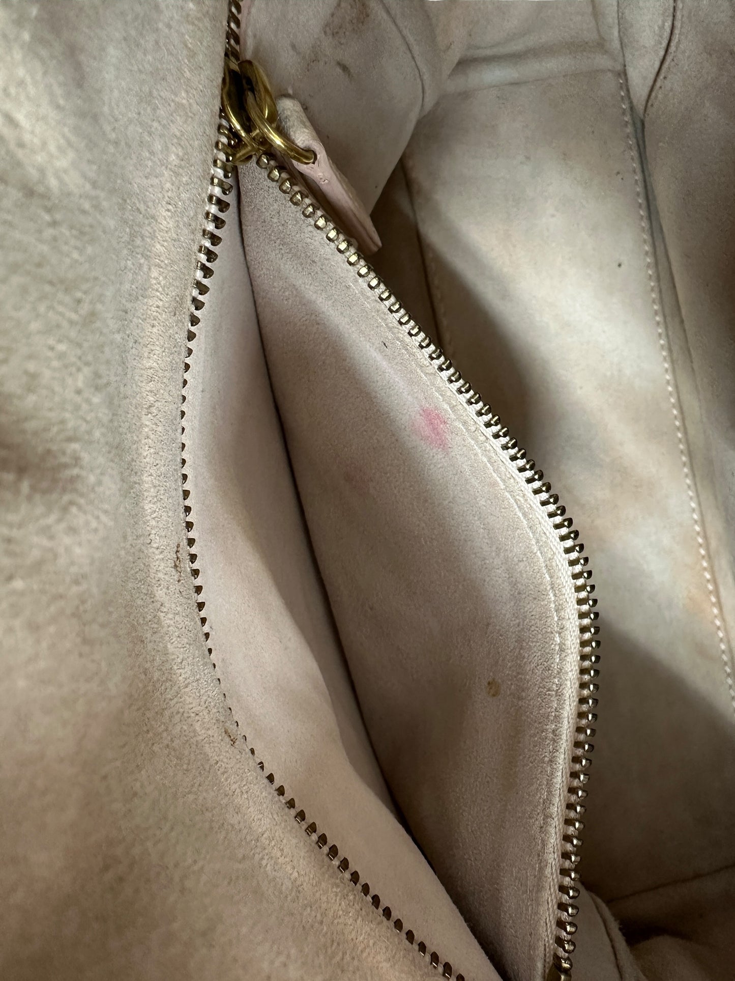 Christian Dior Lady Dior Studded Leather Handbag Pale Pink CH1997
