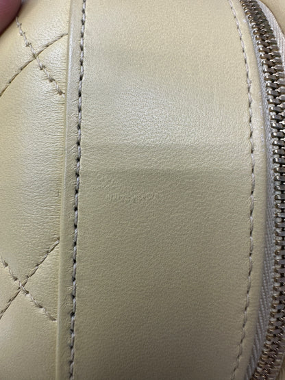 Chanel Small Vanity Case Chunky Chain Handle Quilted Lambskin Pale CH2000
