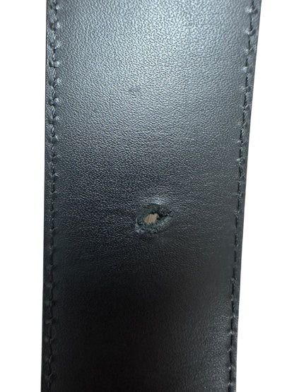 LOUIS VUITTON Damier Graphite Initiales Belt, Black with Black Hardware, LO2057