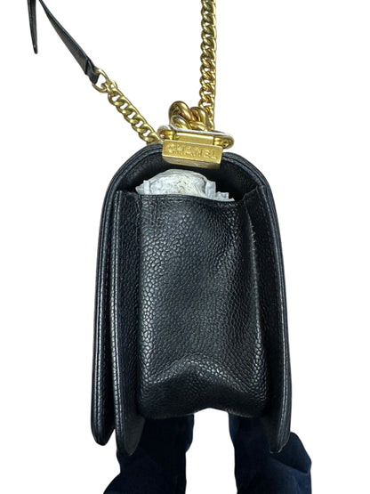 Chanel Boy Flap Bag Caviar Leather Black CH2096