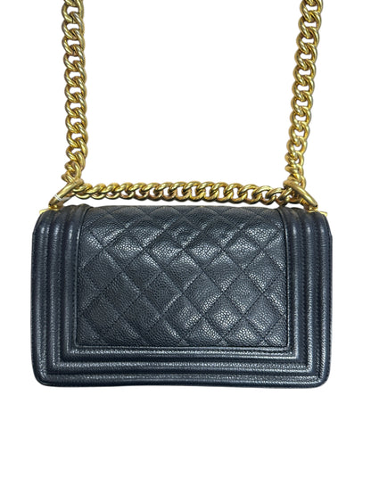 Chanel Boy Flap Bag Caviar Leather Black CH2096