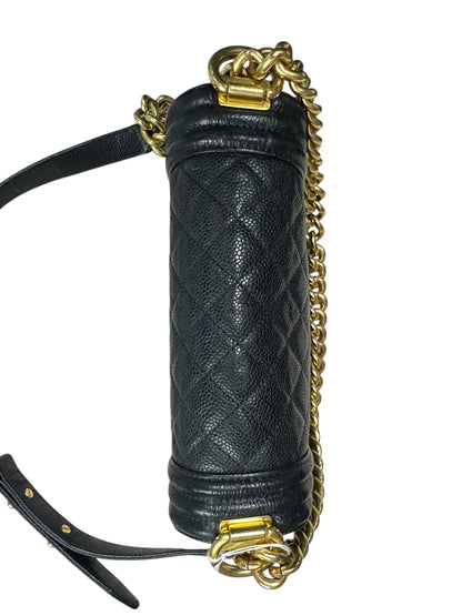 Chanel Boy Flap Bag Caviar Leather Black CH2096