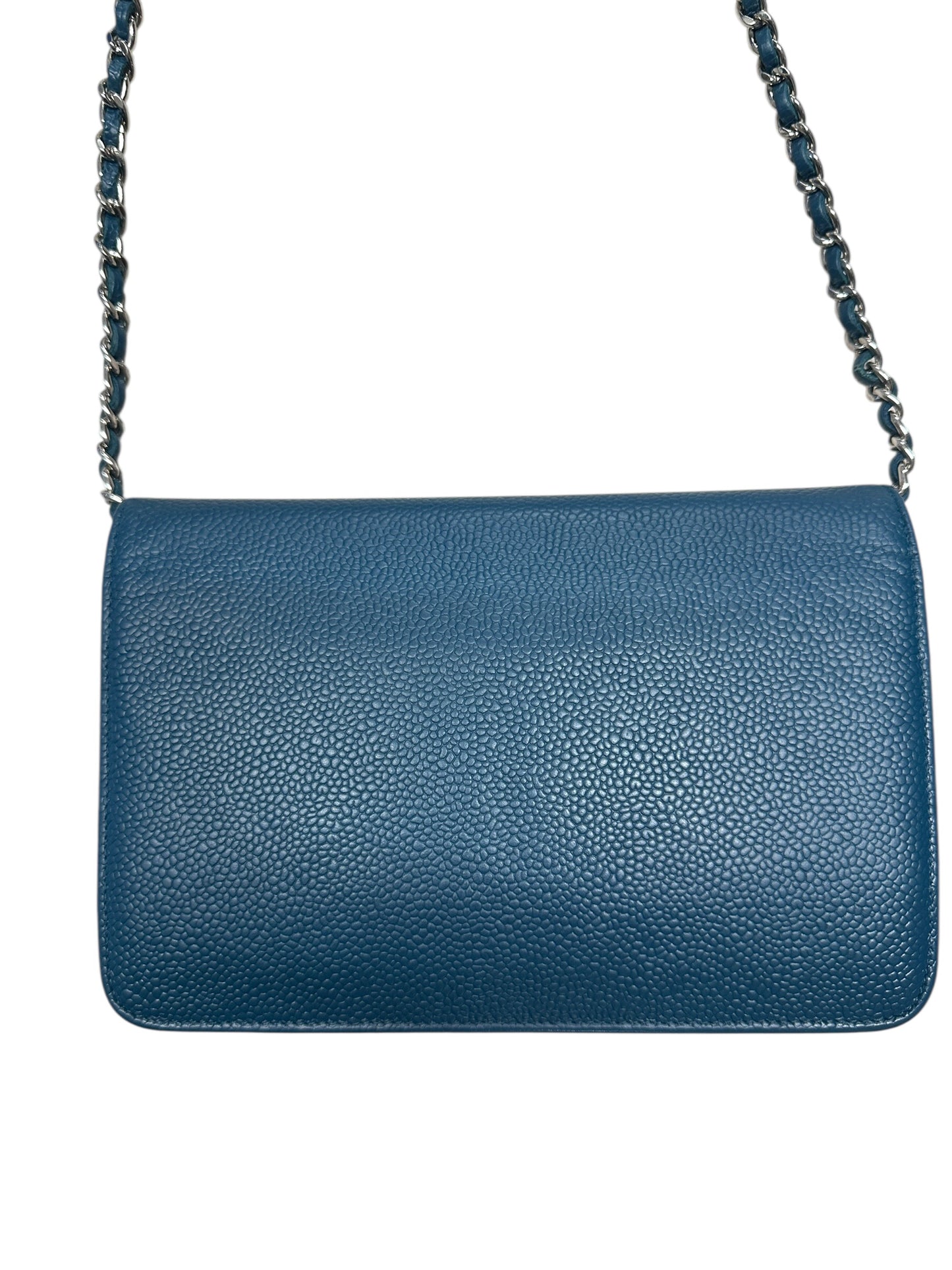 Chanel Timeless CC Caviar Leather Wallet on Chain WOC Teal CH2099