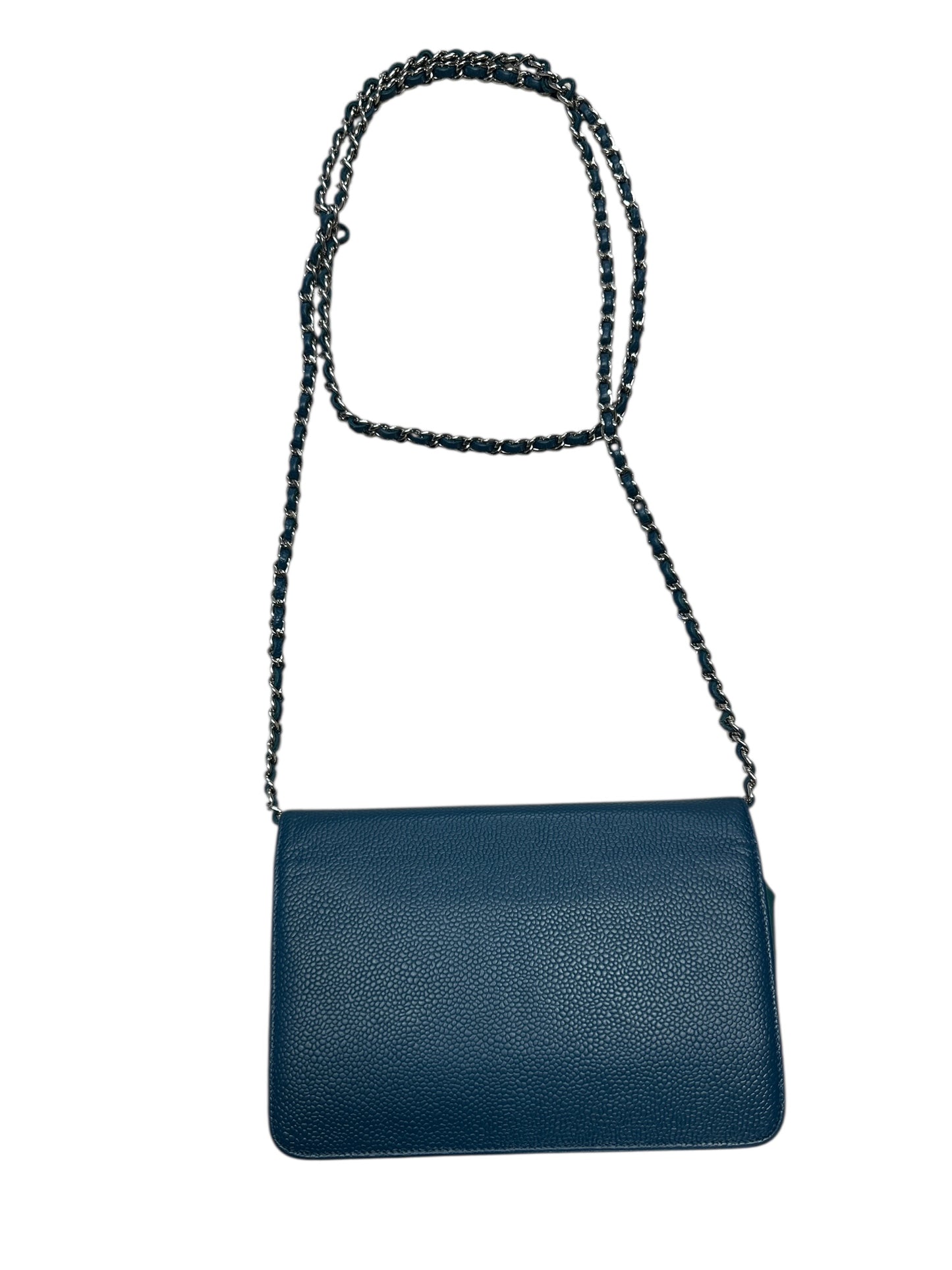 Chanel Timeless CC Caviar Leather Wallet on Chain WOC Teal CH2099