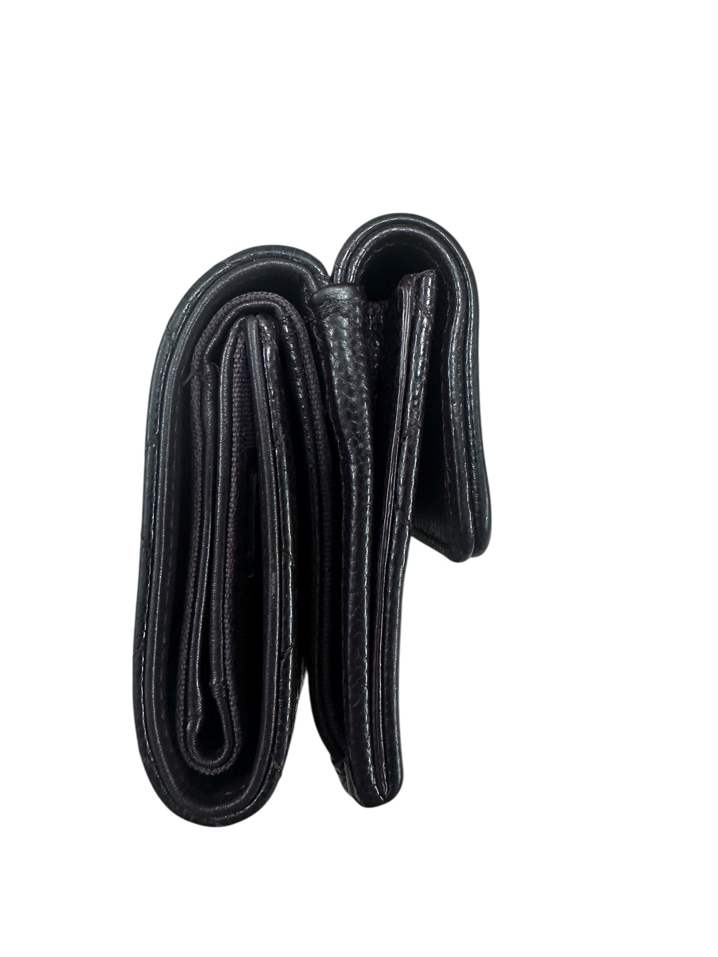 Chanel Boy Compact Tri-fold Wallet Caviar Leather Black -CH2101