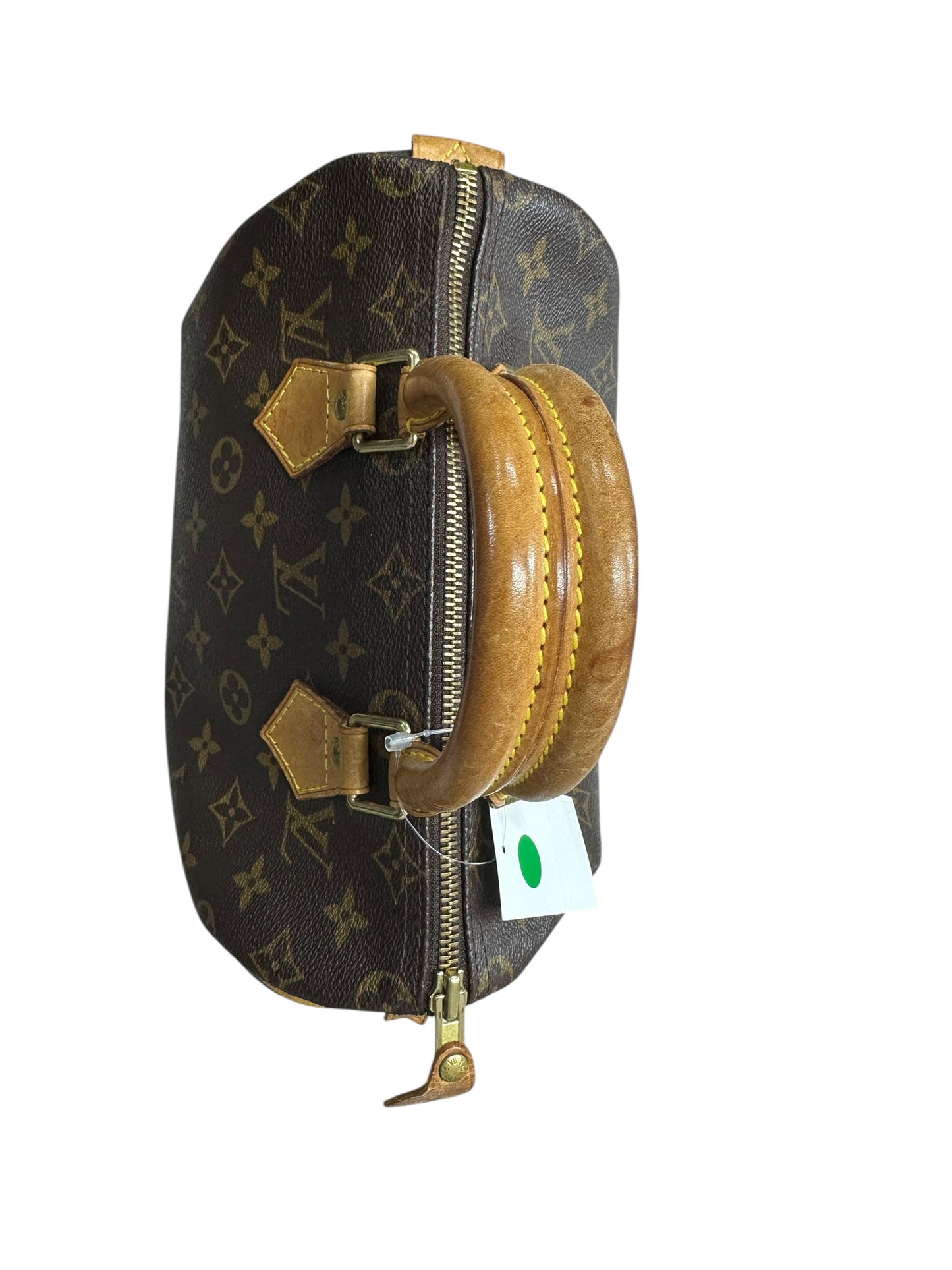 LOUIS VUITTON Monogram Speedy Handbag Brown Gold Hardware LO2122