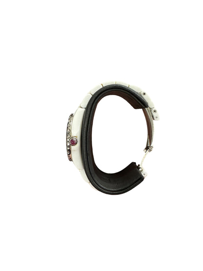 Chanel J12 White Ceramic Quartz Watch with Baguette Stone Bezel & Dial KA392