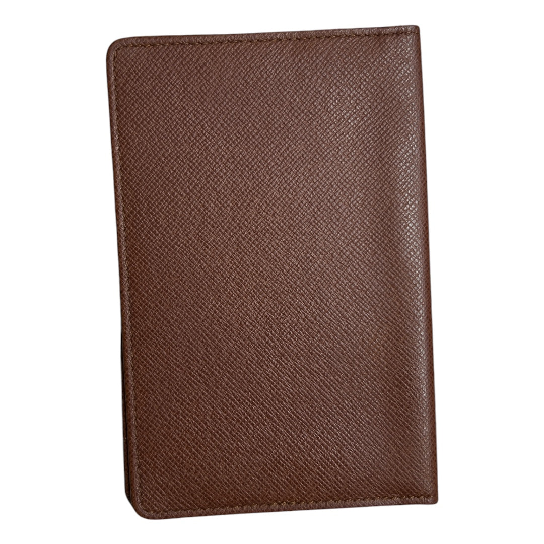 LOUIS VUITTON Taiga Leather Card Case Brown LO2203