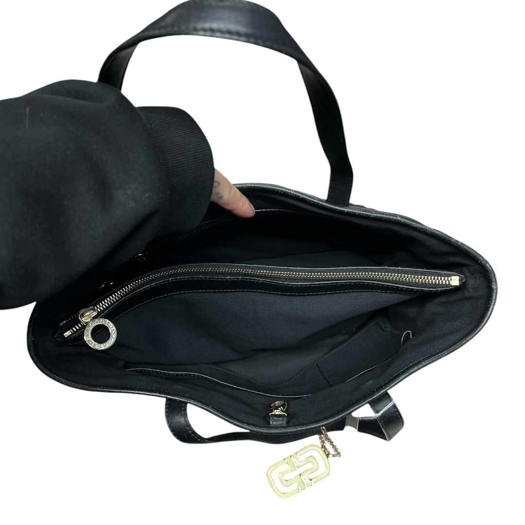 MARC JACOBS Leather Quilted Tote Bag Black Gold Hardware BV63