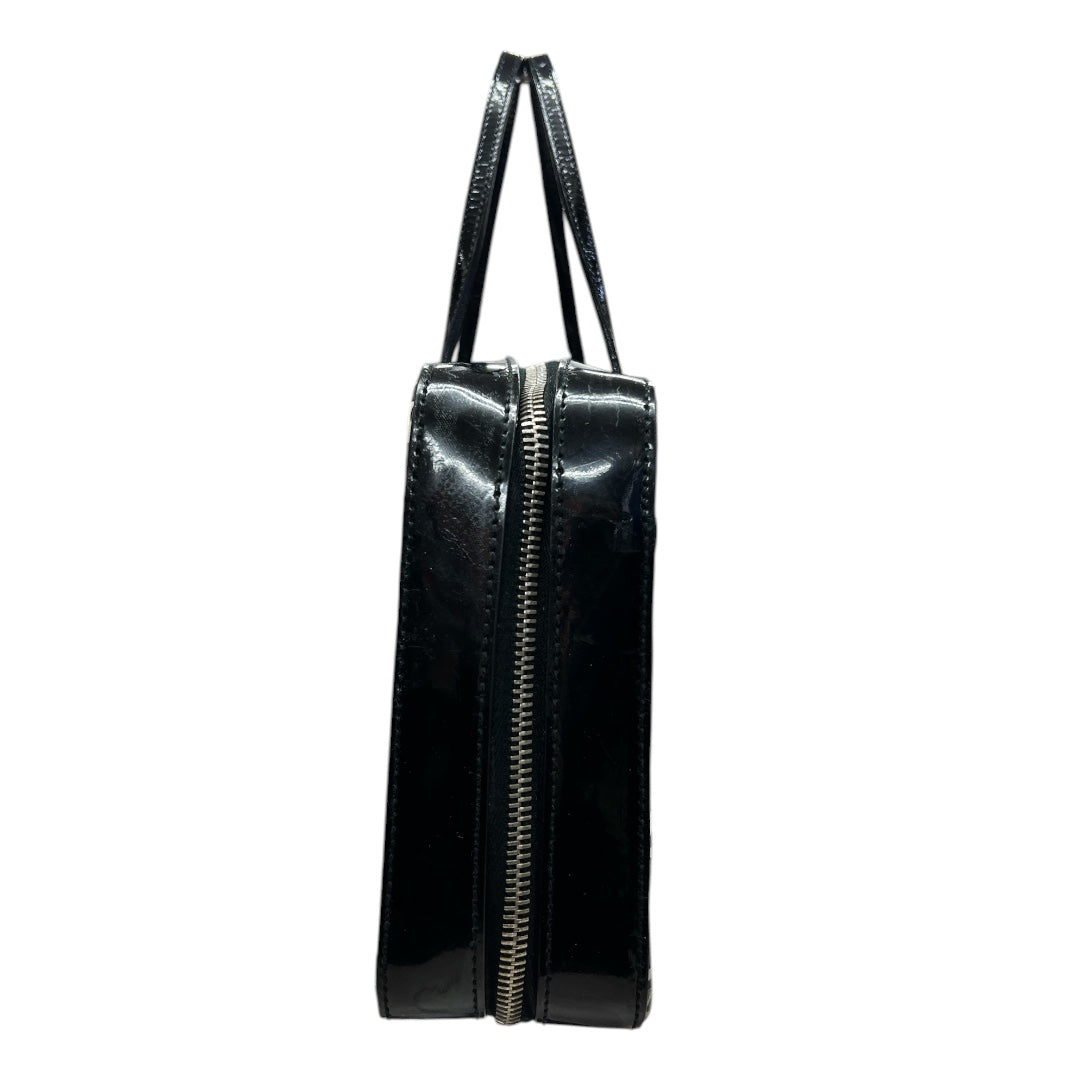 CHRISTIAN DIOR Trotter Boston Bag Black/White Silver Hardware Ch2103