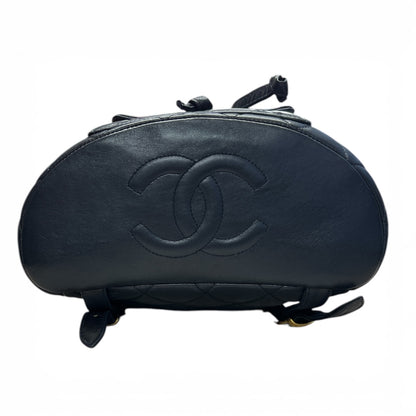 CHANEL Lambskin Quilted Duma Backpack Black Gold Hardware CH2114