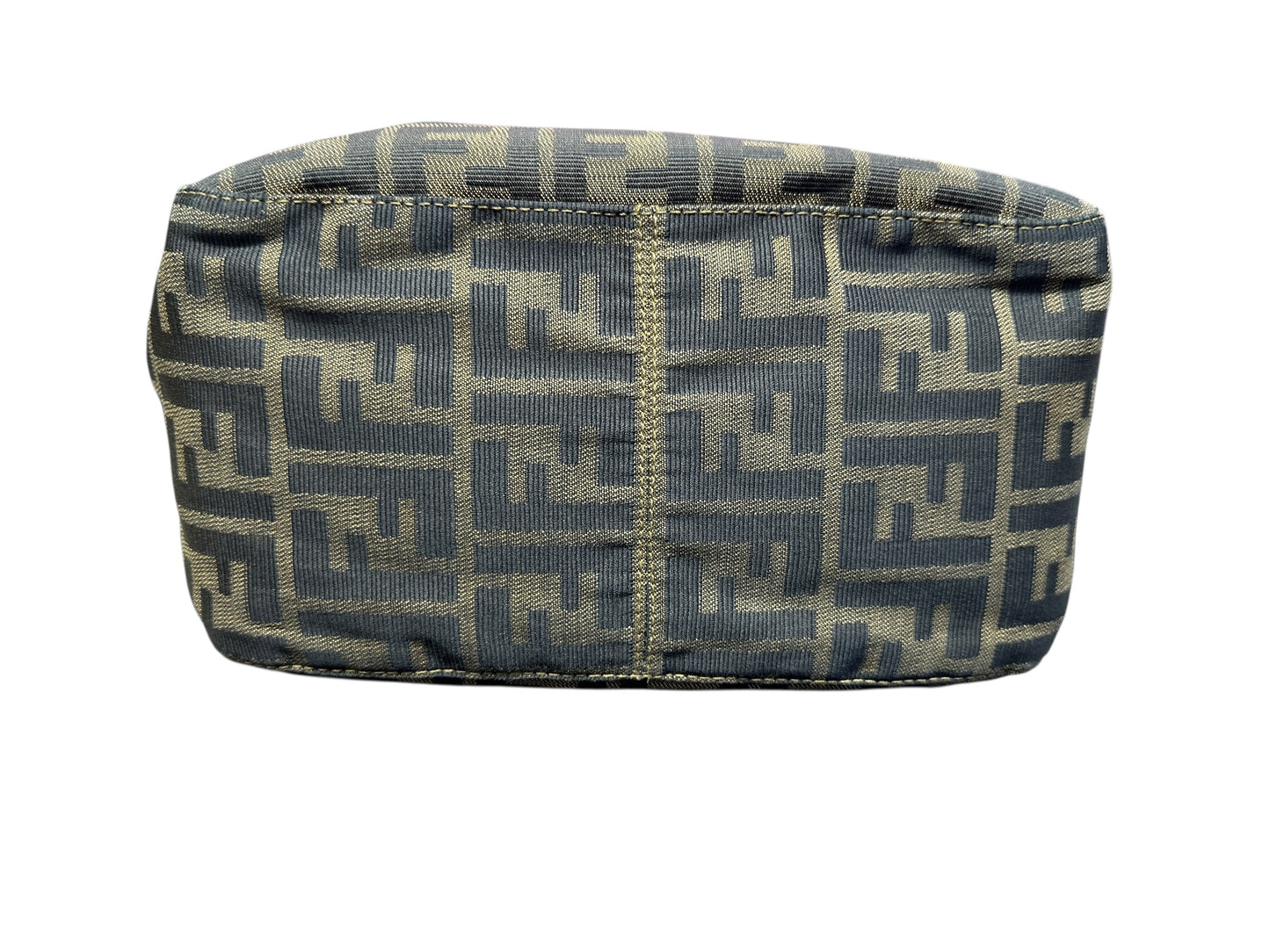 FENDI Zucca Shoulder Bag Brown/Black Gold Hardware FE364