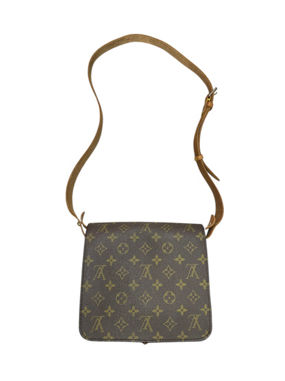 LOUIS VUITTON Monogram Cartouchiere Crossbody Bag Brown Gold Hardware LO2219