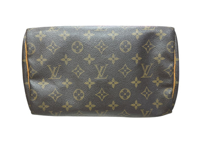LOUIS VUITTON Monogram Speedy 25 Handbag Brown Gold Hardware LO2222