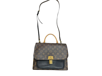 LOUIS VUITTON Monogram Marignan Handbag Brown/Black Gold Hardware LO2225