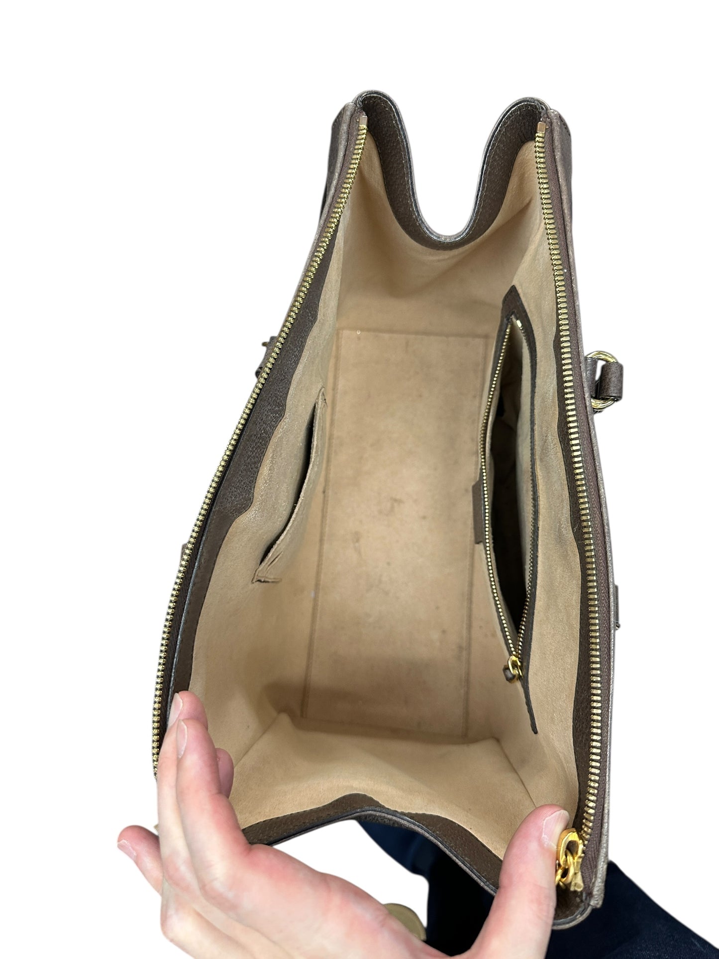 GUCCI GG Supreme Ophidia Tote Bag Beige/Brown Gold Hardware GU568