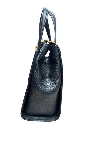 GUCCI Leather Ophidia Small Tote Bag Black Gold Hardware GU569