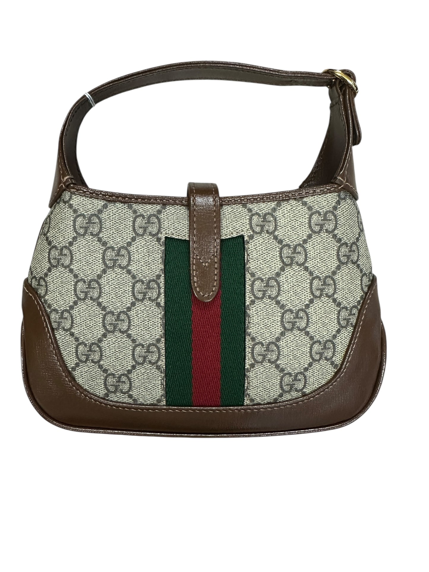 GUCCI GG Supreme Jackie 1961 Mini Hobo Bag Beige/Brown Gold Hardware GU570