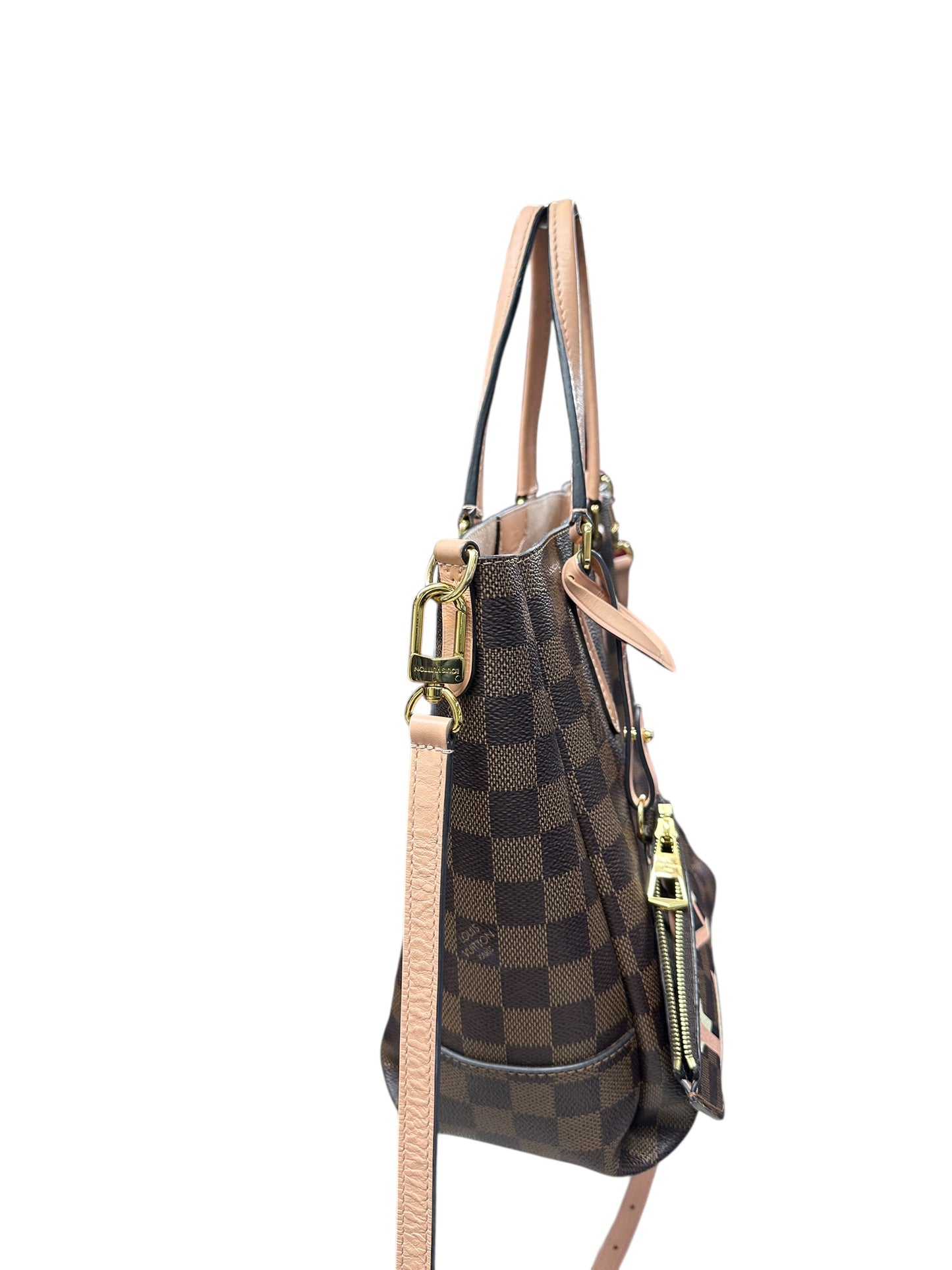 LOUIS VUITTON Damier Ebene Cabas Beaubourg Tote Bag Brown Gold Hardware LO2214