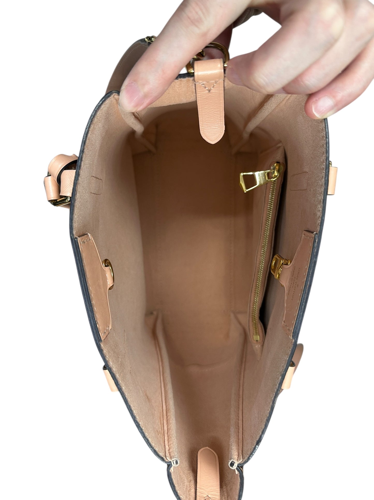 LOUIS VUITTON Damier Ebene Cabas Beaubourg Tote Bag Brown Gold Hardware LO2214
