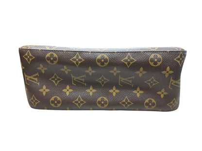 LOUIS VUITTON Monogram Looping GM Shoulder Bag Brown Gold Hardware LO2230