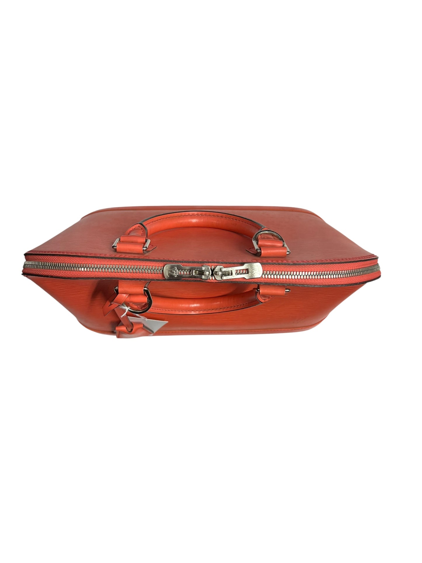 LOUIS VUITTON Epi Leather Alma PM Handbag Orange Silver Hardware LO2288