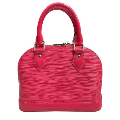 LOUIS VUITTON Epi Leather Alma BB Handbag Hot Pink Silver Hardware LO2259