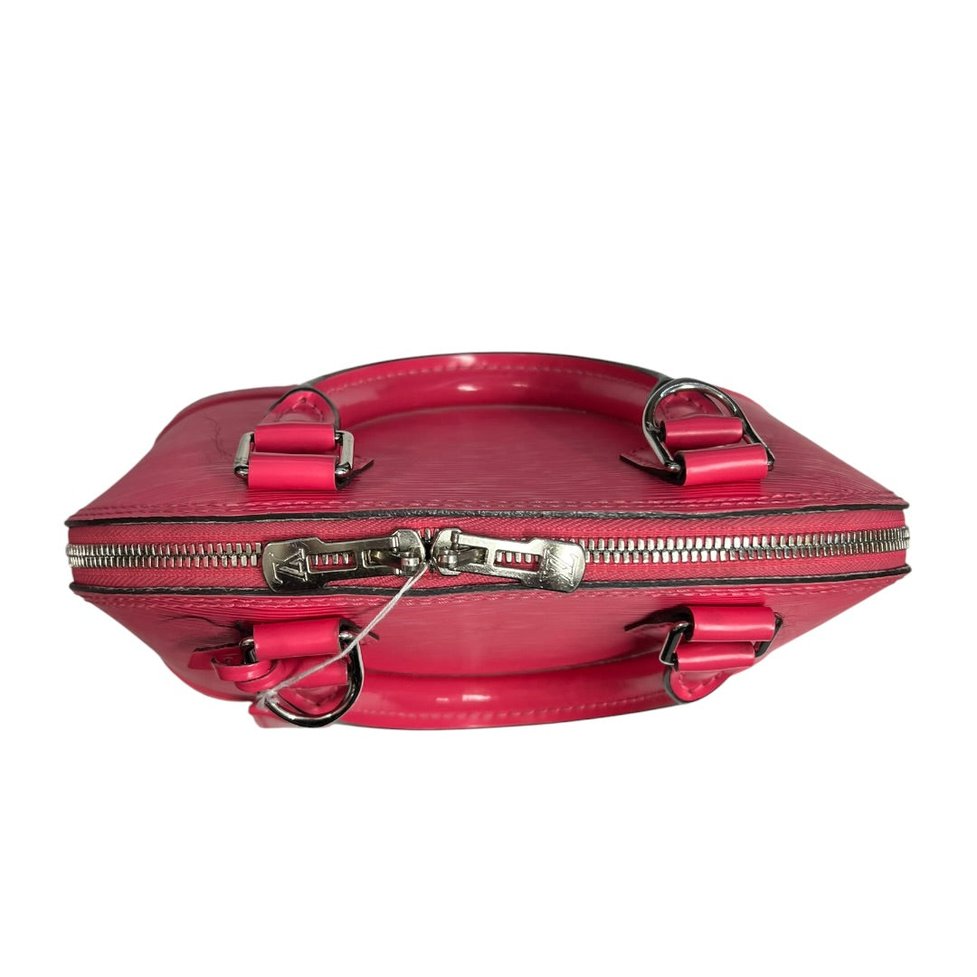 LOUIS VUITTON Epi Leather Alma BB Handbag Hot Pink Silver Hardware LO2259