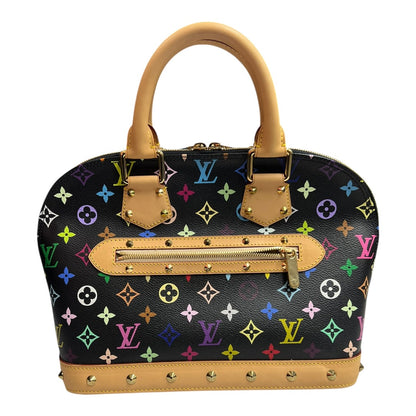 LOUIS VUITTON Multicolor Monogram Alma PM Handbag Black/Multicolor Gold Hardware LO2240