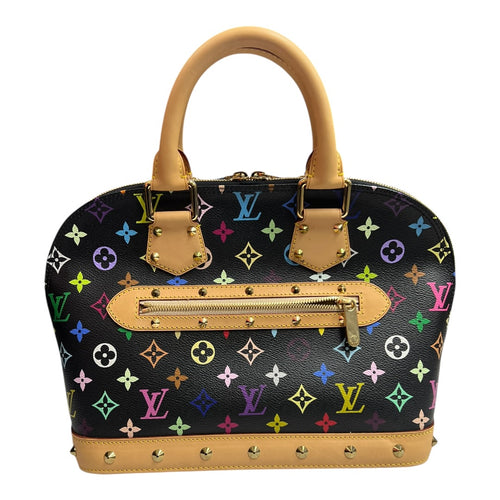 LOUIS VUITTON Multicolor Monogram Alma PM Handbag Black/Multicolor Gold Hardware LO2240