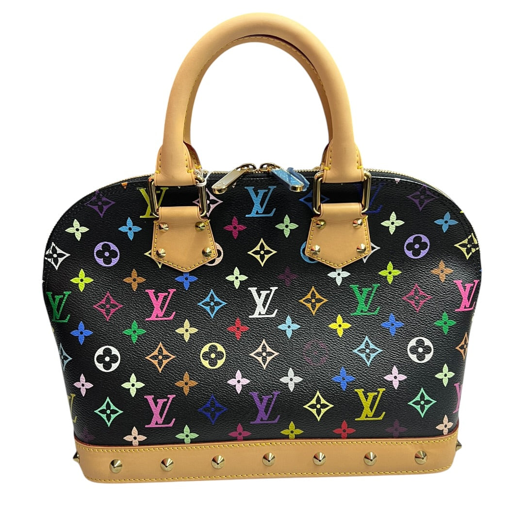 LOUIS VUITTON Multicolor Monogram Alma PM Handbag Black/Multicolor Gold Hardware LO2240