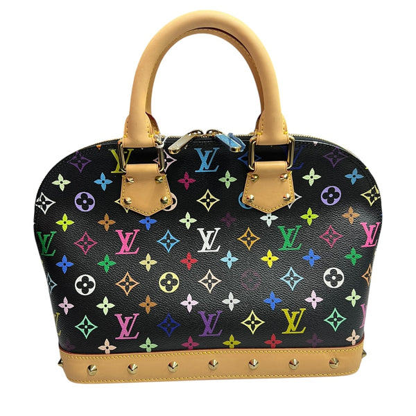 LOUIS VUITTON Multicolor Monogram Alma PM Handbag Black/Multicolor Gold Hardware LO2240