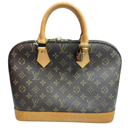 LOUIS VUITTON Monogram Alma PM Handbag Brown Gold Hardware LO2287