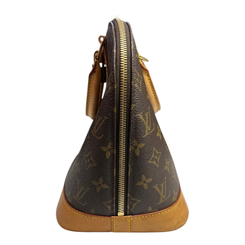 LOUIS VUITTON Monogram Alma PM Handbag Brown Gold Hardware LO2287